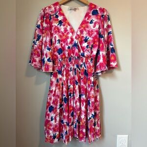 Signify Pink and Purple Floral Dress